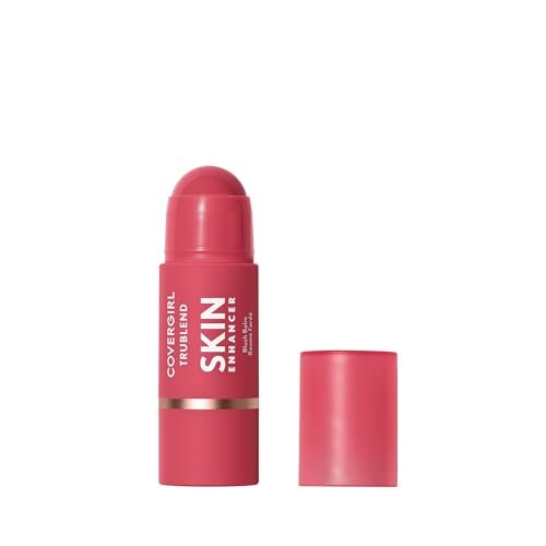 covergirl trublend skin enhancer blush balm stick, vegan formu...