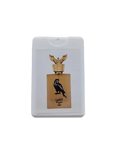 lattafa shaheen gold eau de parfum spray trial size, 20ml/0.67oz