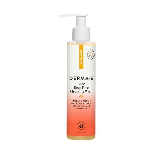 derma e acne deep pore cleansing wash – blemish control facial...