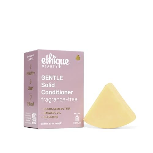 ethique gentle unscented conditioner bar with cocoa butter p...