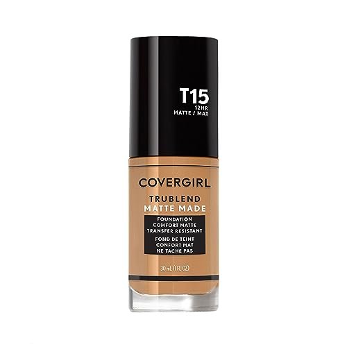 covergirl trublend matte made liquid foundation, golden honey,...