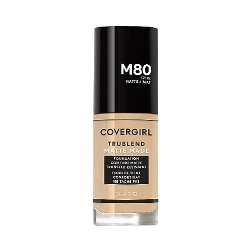 covergirl trublend matte made liquid foundation, caramel beige