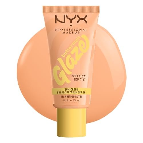 nyx professional makeup buttermelt glaze soft glow skin tint w...