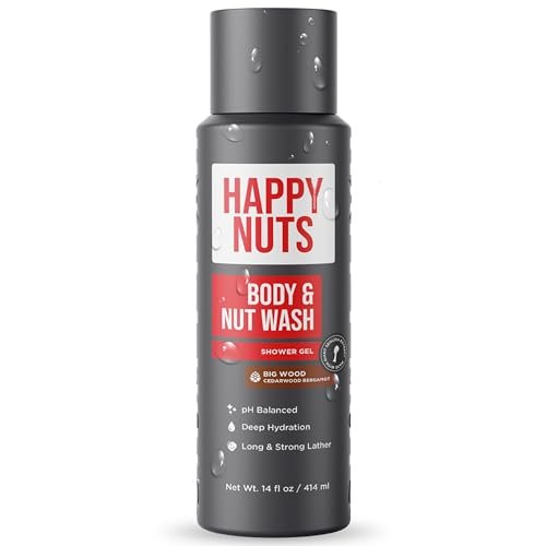 happy nuts big wood body and nut wash moisturizing men's sho...