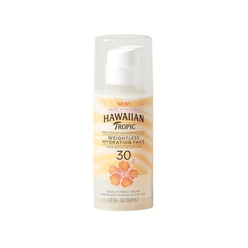 hawaiian tropic weightless hydration lotion sunscreen for face...