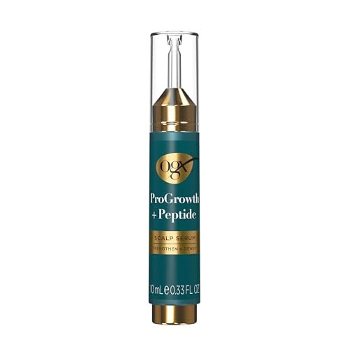 ogx progrowth + peptide scalp serum, strengthens & densifies b...