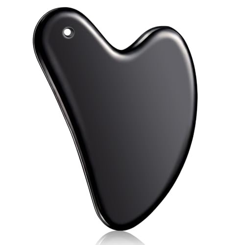 nuanchu stainless steel gua sha facial tool, metal gua sha for...