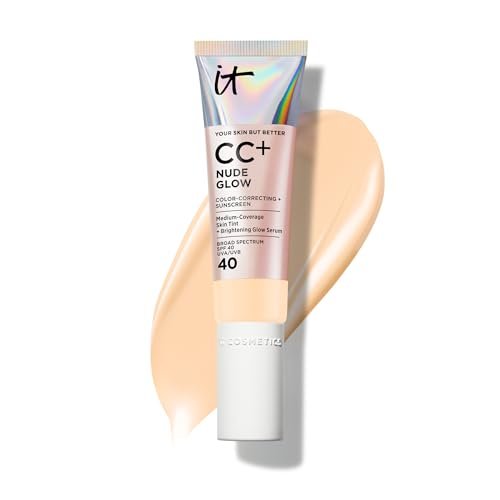 it cosmetics cc+ nude glow medium coverage foundation with s...