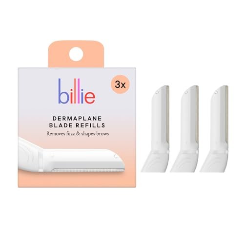billie dermaplane refill blades stainless steel blades wit...