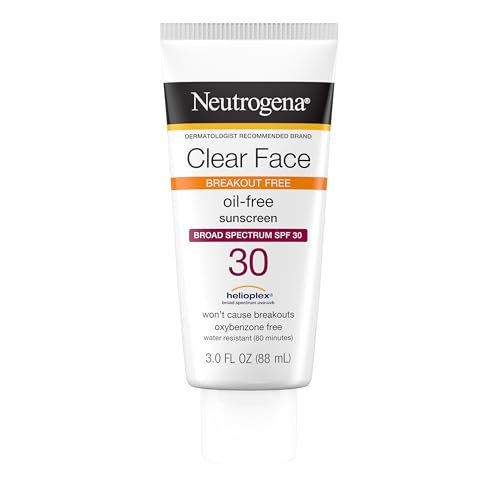 neutrogena clear face sunscreen for acne prone skin spf 30, br...