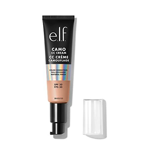 e.l.f. camo cc cream, spf 30 color correcting medium to full c...