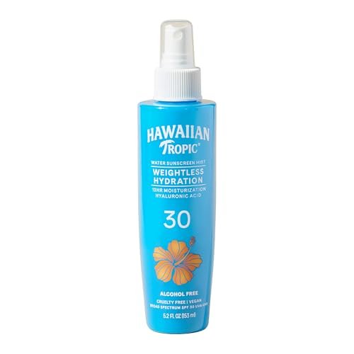 hawaiian tropic weightless hydration water mist for body spf 3...