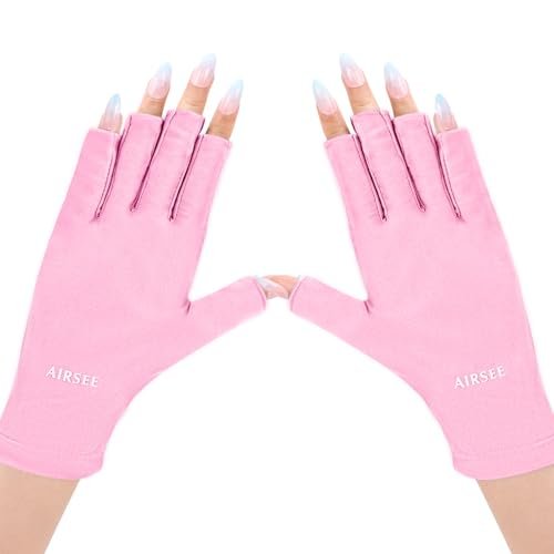 airsee uv gloves for nail lamp,professional upf50+ uv protecti...