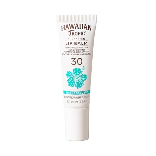 hawaiian tropic lip sunscreen spf 30, island coconut | spf lip...