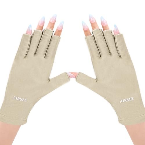 airsee uv gloves for nail lamp,professional upf50+ uv protecti...