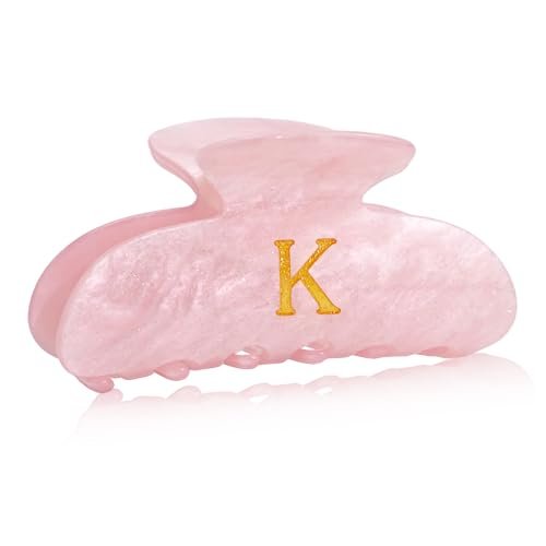 Fohufo Initial Cute Hair Clips - Pink Letter Elegant Hair Claw... fohufo initial cute hair clips pink letter elegant hair claw...