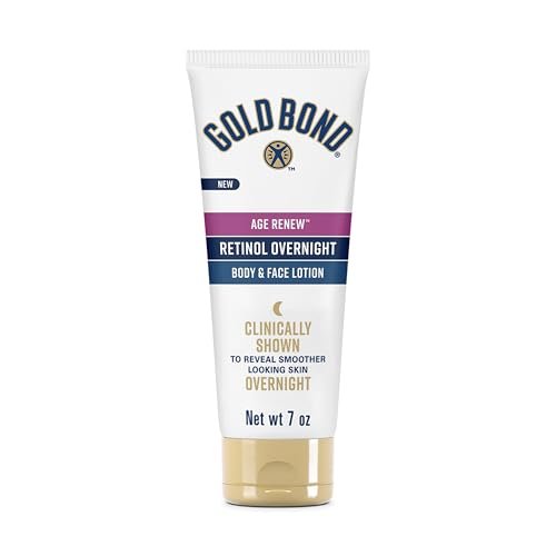 gold bond age renew retinol overnight body & face lotion, reti...