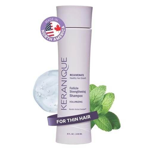 keranique volumizing shampoo for hair repair, growth & thinnin...