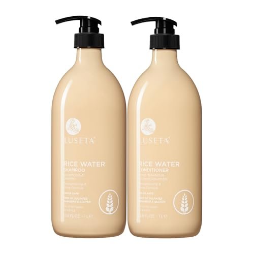 luseta rice water shampoo and conditioner set strengthening &...
