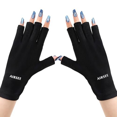 airsee uv gloves for nail lamp,professional upf50+ uv protecti...