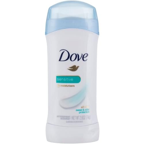 dove antiperspirant deodorant sensitive skin, white, unscented...