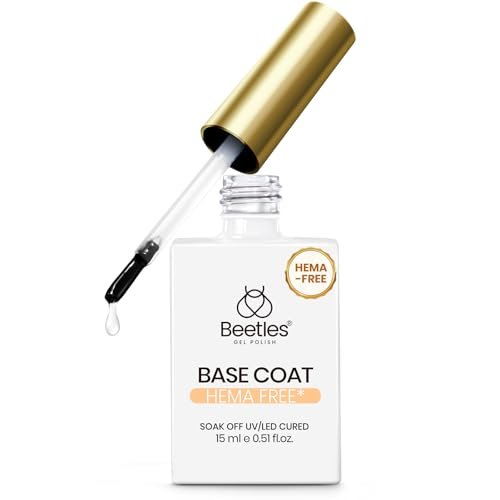 beetles gel base coat hema free & tpo free, 15ml soak off gel...