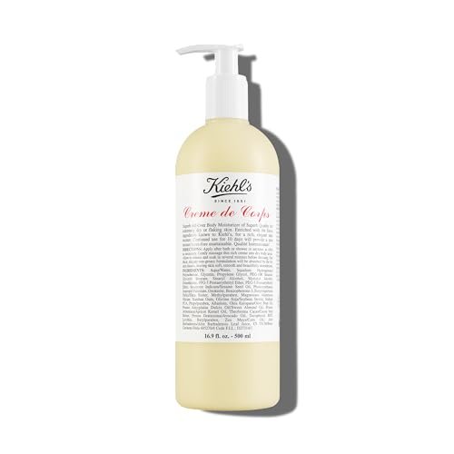 kiehl's crème de corps body lotion, moisturizer with shea butt...