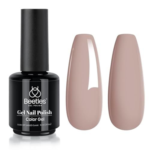 beetles nude gel nail polish, 1pc 15ml neutral grey taupe summ...