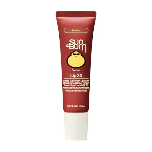 sun bum spf 30 sunscreen bonfire tinted lip balm coconut fla...
