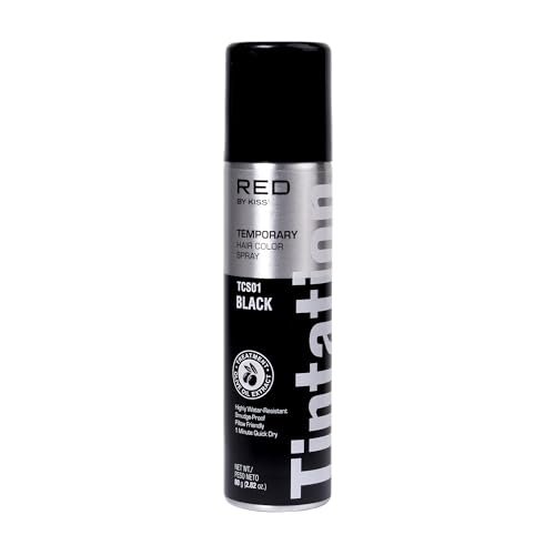 red by kiss tintation temporary hair color spray, instant gray...