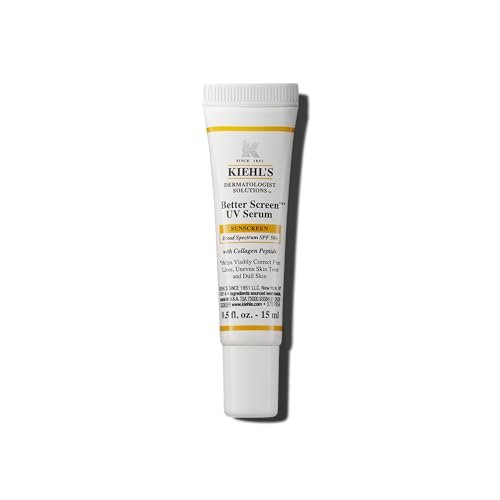 kiehl's spf 50+ sunscreen serum for face, better screen facial...
