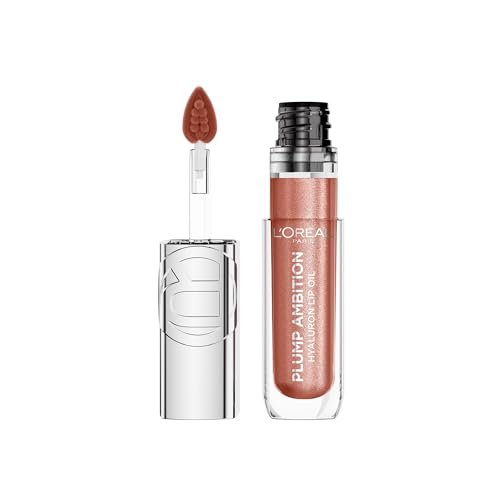 l'oreal paris plump ambition hyaluron lip oil shimmer, 24 hr l...
