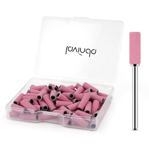 lavinda small sanding bands nail drill bit, 80 piece extra fin...