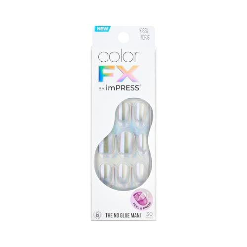 kiss colorfx by impress press on nails , ‘sour love’, solid wh...