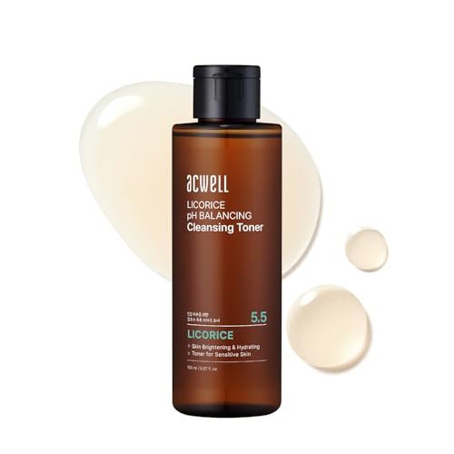 acwell licorice ph 5.5 balancing korean toner and cleansing 5....