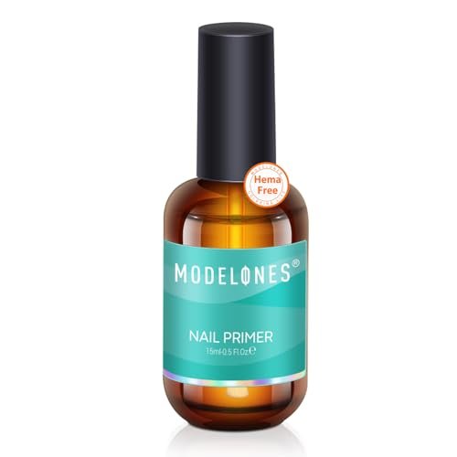 modelones nail primer top coat, 15 ml acid free no lift bond p...