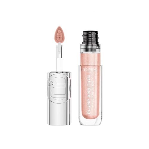 l'oreal paris plump ambition hyaluron lip oil shimmer, 24 hr l...