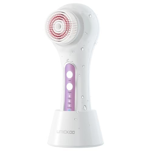 umickoo electric facial cleansing brush, 2 way rotating face s...