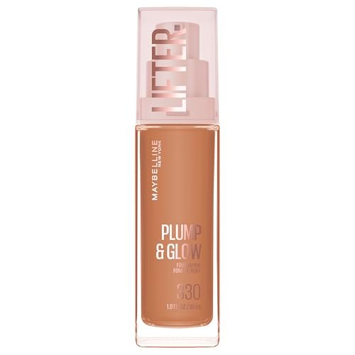 maybelline lifter plump & glow foundation, liquid foundation w...
