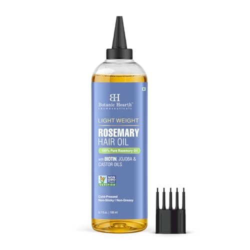 botanic hearth rosemary hair oil | 6.7 fl oz | lightweight non...