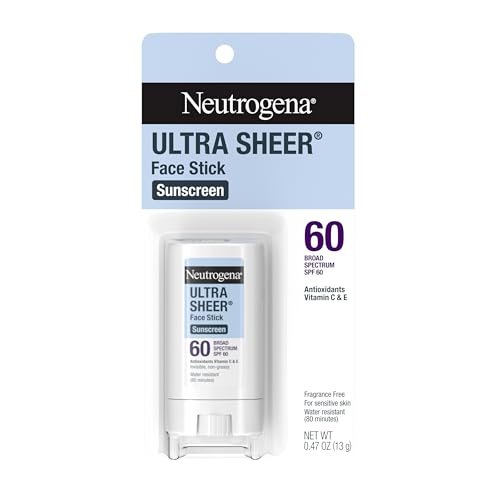 neutrogena ultra sheer stick sunscreen for face spf 60, invisi...