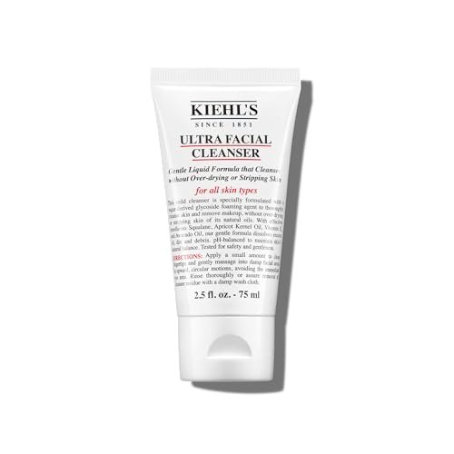 kiehl's ultra facial cleanser, gentle face wash for all skin t...