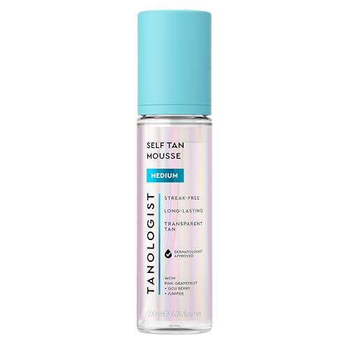 tanologist medium self tan mousse, self tanning mousse, streak...