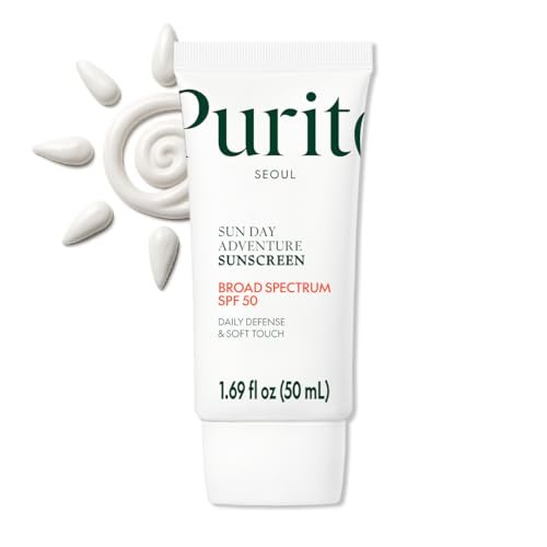 purito korean sunscreen spf 50 | lightest texture, no white ca...