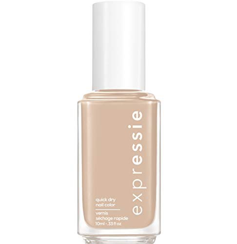 essie expressie nail polish, quick dry muted beige nail polish...