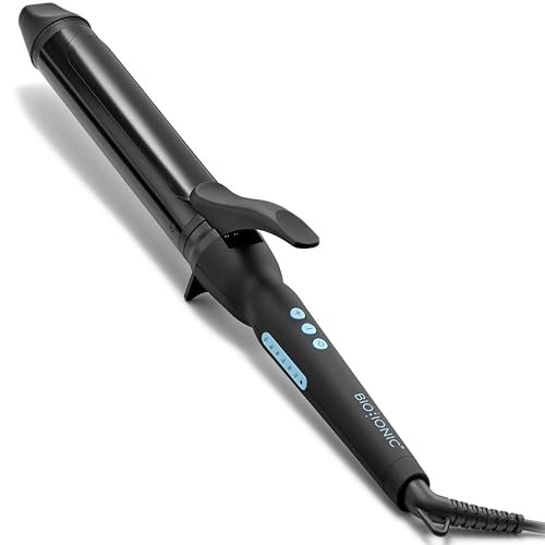 bio ionic long barrel styler, 1.5 inch extended curling iron w...