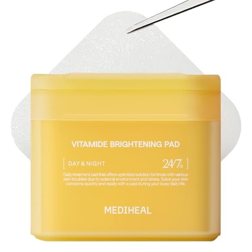 mediheal toner pads radiance boosting pad for clear, illumin...