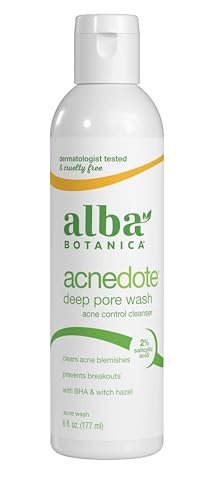 alba botanica acnedote maximum strength deep pore wash, 6 oz