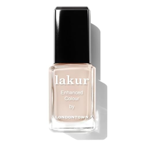 londontown lakur nail polish – nude & brown shades, linen, 0.4...