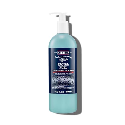 kiehl's facial fuel face wash, facial cleanser for men with vi...